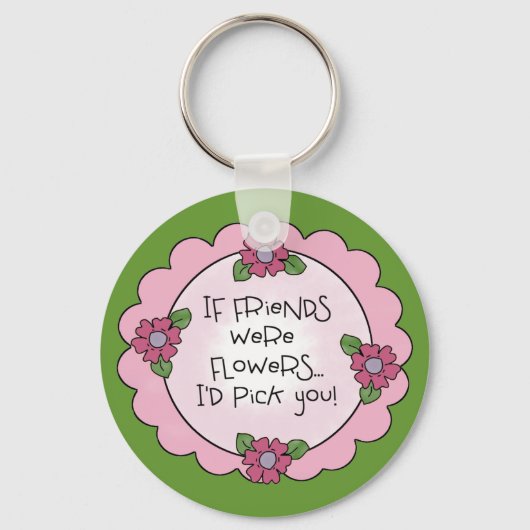 友だちと花 キーホルダー (正面)