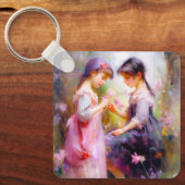 友だちと花 キーホルダー (正面)