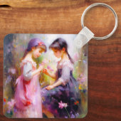 友だちと花 キーホルダー (裏面)