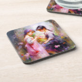 友だちと花 コースター (左側)