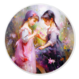 友だちと花 セラミックノブ