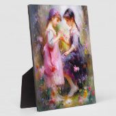 友だちと花 フォトプラーク (側面)