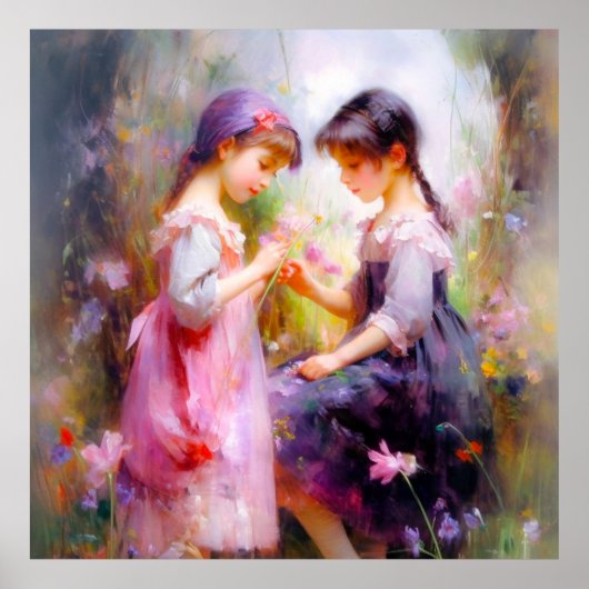 友だちと花 ポスター (正面)