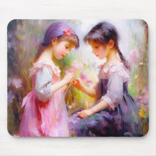 友だちと花 マウスパッド (正面)