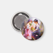 友だちと花 マグネット (正面/裏面)