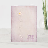 友だちにピンクのテクスチ感謝していャン カード (正面)