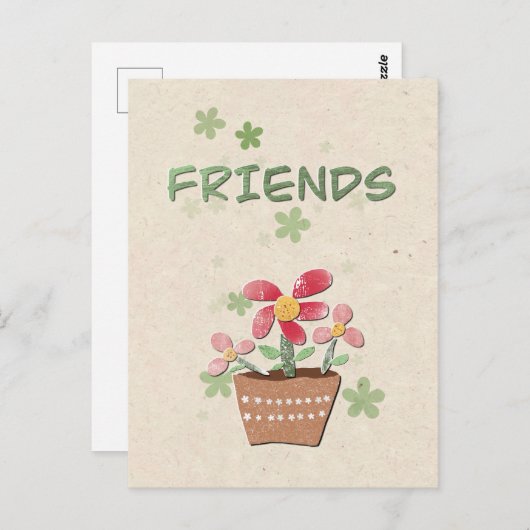 友だちに感謝はがき ポストカード (正面/裏面)