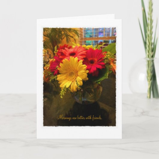 友だちのグリーティングカードを使った朝 カード (正面)
