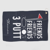 友だちの個人用設定で友だちを許可しない3 Putt ゴルフタオル (横)