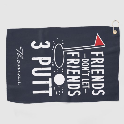 友だちの個人用設定で友だちを許可しない3 Putt ゴルフタオル (横)