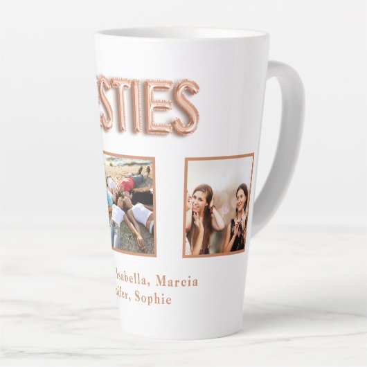 友だちの写真の名前バラ金ゴールド カフェラテマグ (右アングル)