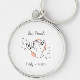友だちの名前を付けパーソナライズされたた最高の指掛け キーホルダー