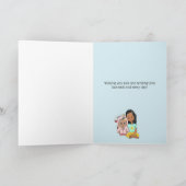 友だちの子どもにはかわいいマンガ熊がもうすぐ元気に カード (内部)