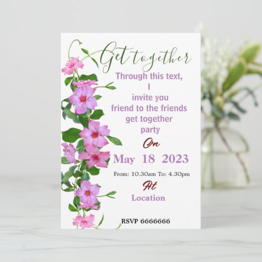 友だちの招待を集める 招待状 (スタンド正面)