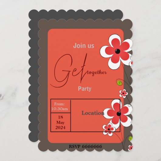 友だちの招待を集める 招待状 (正面/裏面)