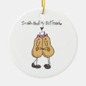 友だちのTシャ最高のツやギフトについて セラミックオーナメント (正面)