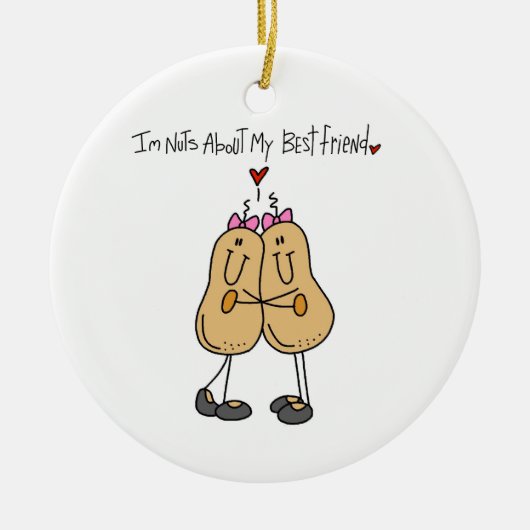 友だちのTシャ最高のツやギフトについて セラミックオーナメント (正面)