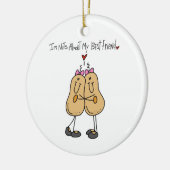 友だちのTシャ最高のツやギフトについて セラミックオーナメント (左)