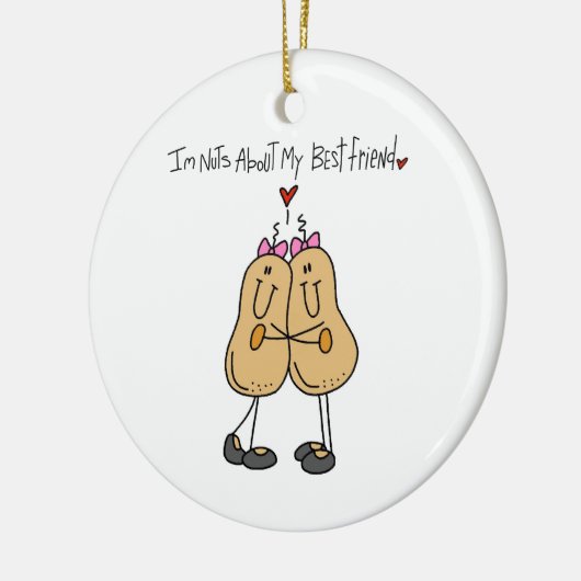 友だちのTシャ最高のツやギフトについて セラミックオーナメント (左)