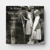 「友だちはいつでも愛する」友だちギフト フォトプラーク (正面)