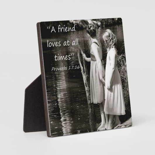「友だちはいつでも愛する」友だちギフト フォトプラーク (正面)