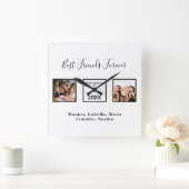 友だちは永遠に白い写真を命名 スクエア壁時計 (ホーム)