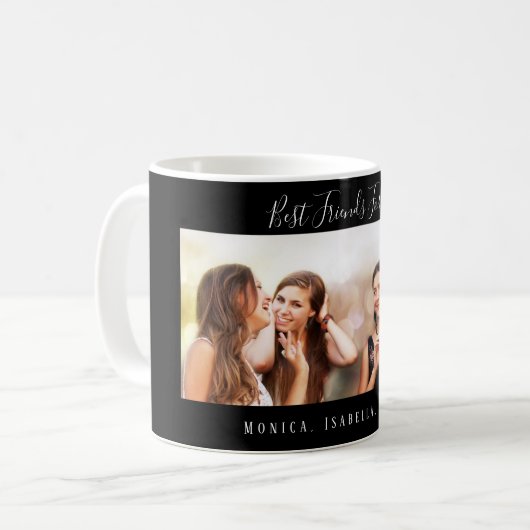 友だちは永遠に黒い写真を名付ける コーヒーマグカップ (正面左)