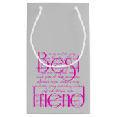 友だちへの愛最高の語 スモールペーパーバッグ (裏面)