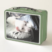 友だちグリーンと最高のかわいい犬の写真 メタルランチボックス (裏面)
