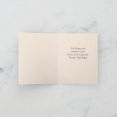 友だちピンクかわいらしの花のハッピーバースデー カード (内部)