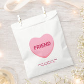 友だちピンクの会話ハートバレンタインデー フェイバーバッグ (クリップ留めされた状態)