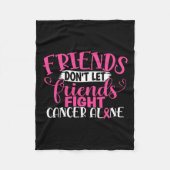 友だち一人で乳がんと戦わせないこと1 フリースブランケット (正面)