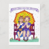 友だち一緒の感動的はがき ポストカード (正面)