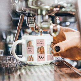 友だち写真のコラージュ |ハッピーバースデー エスプレッソカップ