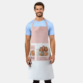 友だち写真のコラージュ |ハッピーバースデー エプロン (着用した状態)