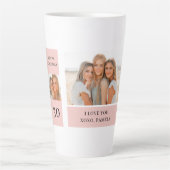 友だち写真のコラージュ |ハッピーバースデー カフェラテマグ (正面)