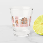 友だち写真のコラージュ |ハッピーバースデー ショットグラス (正面)
