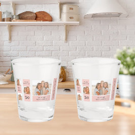 友だち写真のコラージュ |ハッピーバースデー ショットグラス