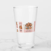 友だち写真のコラージュ |ハッピーバースデー タンブラーグラス (正面)