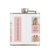 友だち写真のコラージュ |ハッピーバースデー フラスク (裏面)