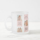 友だち写真のコラージュ |ハッピーバースデー フロストグラスマグカップ (左)