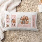 友だち写真のコラージュ |ハッピーバースデー ランバークッション (ブランケット)