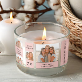 友だち写真のコラージュ |ハッピーバースデー 長方形シール