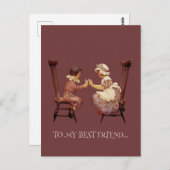 友だち最高のの葉書へ ポストカード (正面/裏面)