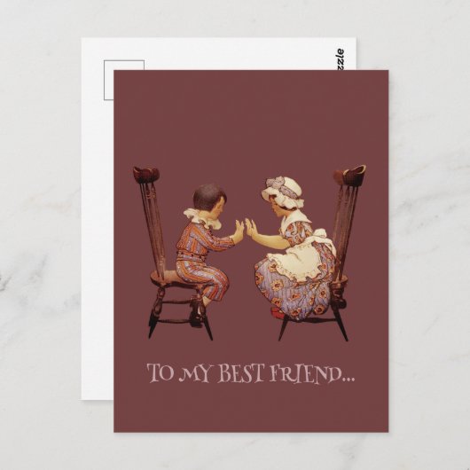 友だち最高のの葉書へ ポストカード (正面/裏面)