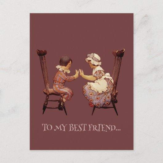 友だち最高のの葉書へ ポストカード (正面)