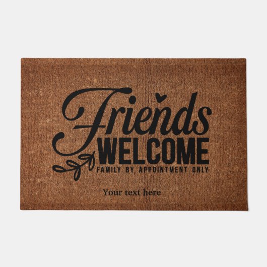 友だち歓迎の形式 ドアマット (正面)