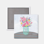 友だち母の日の花瓶 マグネット (正面/裏面)