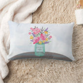 友だち母の日の花瓶 ランバークッション (ブランケット)