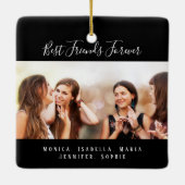 友だち永遠に黒い写真名 セラミックオーナメント (裏面)
